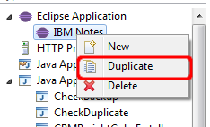 Duplicate your IBM Notes Launch Configuration